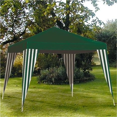 Gartenpavillon 3 x 3 m verschiedene Farben - grün/weiß