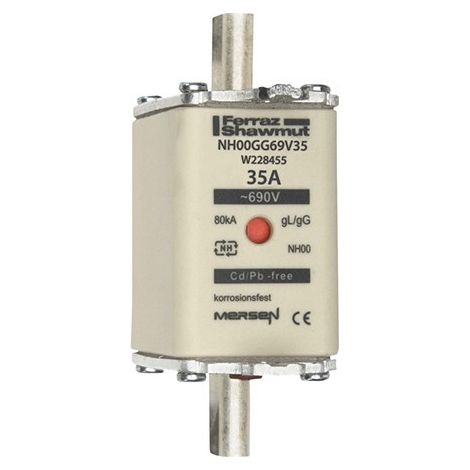 Mersen NH-Sicherungseinsatz SF Gr.00 gG 35A/690V KM NH00GG69V35