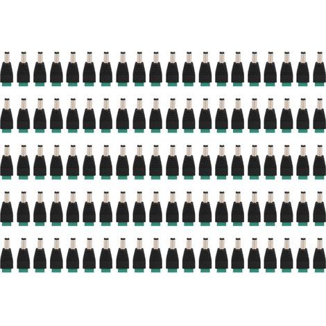 100 Pièces Bornes de Câblage Mâles DC pour Connecteur d'Alimentation Bloc de Jonction 12V‑36V 80W (1/5)