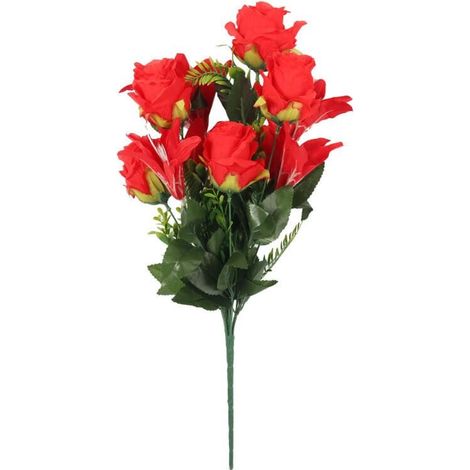 Ramo de 12 flores, mezcla de rosas y lirios, color rojo.