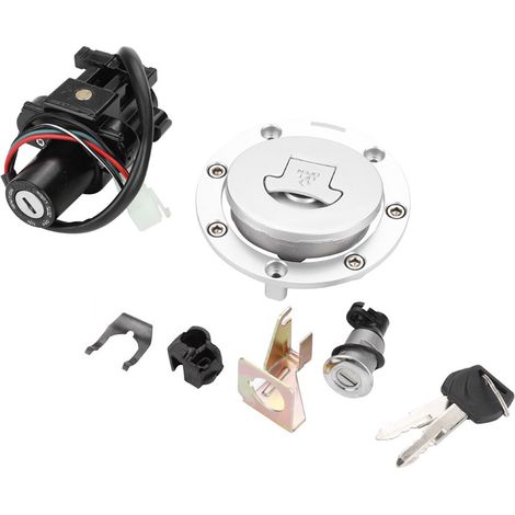 Ensemble de clés de verrouillage de siège de bouchon de gaz de carburant de commutateur d'allumage pour CBR600 F4 F4I 20012006 (1/5)