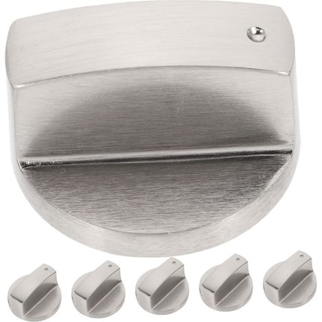 XEPHO Boutons de Cuisinière à Gaz, Lot de 6, Alliage de Zinc Argenté (1/5)