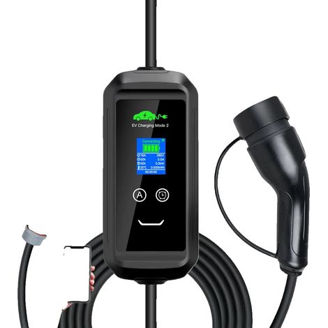 Chargeur EV Portable, Réglage de Courant 16A, Sortie de Puissance 11KW, F2-T2-11KW-APP-7M, TYPE 2 (1/2)