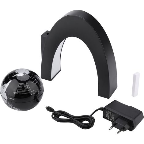 Globe terrestre flottant à lévitation magnétique avec éclairage LED et base en forme de C, prise UE 100-240 V (1/5)