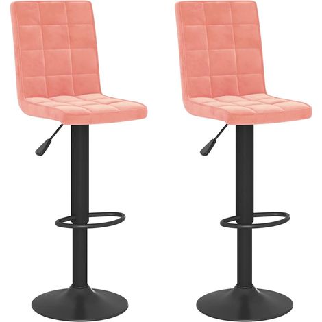 Maison Exclusive - Sgabelli da Bar 2 pz Rosa in Velluto (1/5)