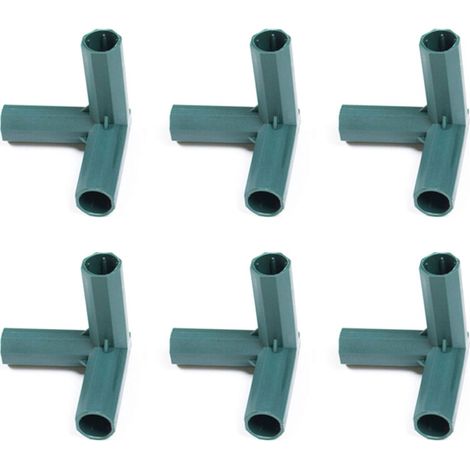 12PCS 16mm Gardening Frame Connector Plastic Greenhouse Frame Connectors for Grape Sunscreen Shed Plant Stakes (1/5)