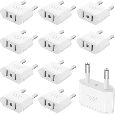 20 pièces Adaptateur Prise USA vers France Europe, Adaptateur Voyage US vers France EU Universel, Adaptateur Prise USA Americaine CN Chine pour Voyage US CN Chine vers EU (1/5)