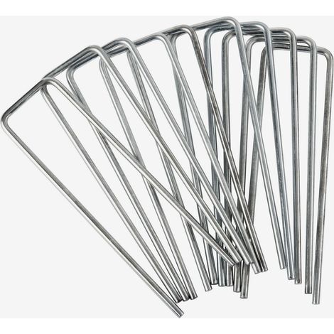 Werka Pro – Lot de 10 agrafes métalliques galvanisées 15x4cm – Pour fixation sur bois dur – Résistantes à la corrosion – 4mm de diamètre (1/3)