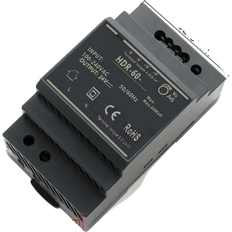 DIN-Schienen-Netzteil, einstellbare Ausgangsspannung, hoher Wirkungsgrad, HDR-60W-15V (1/2)