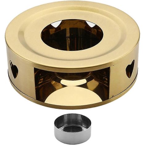 Chauffe-théière portable pour la maison et la randonnée. Chauffe-théière portable pour théière, chauffe-bougie chauffe-plat, idéal pour la maison et les randonnées.-Golden Heart Holes (1/5)
