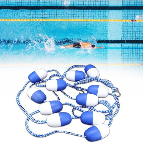 5 m lange Schwimmbecken-Sicherheitstrennseil, Schwimmseil, Bahnleine, Poolausrüstung (11 Bälle) (1/5)