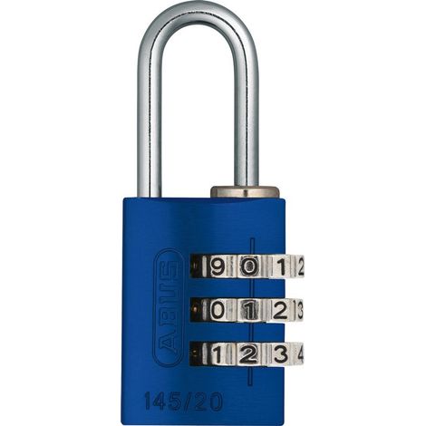 ABUS Aluminium Zahlenschloss 145/20 Blau Lock-Tag - 46605