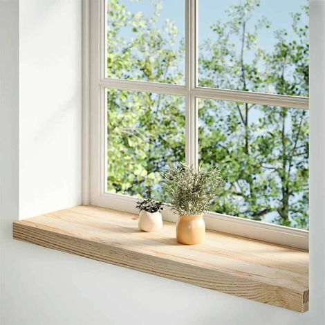 Appuis de fenêtre 2 pcs non traité 70x30x2 cm bois chêne massif (1/5)