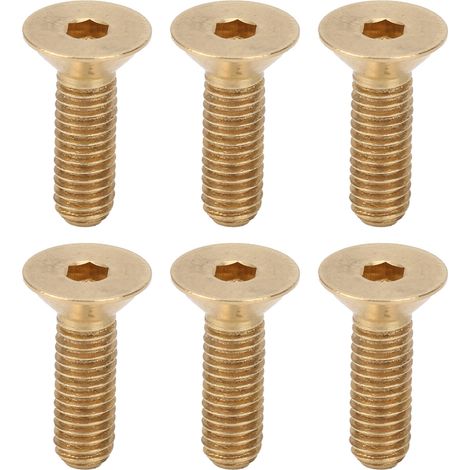 50 Vis à tête fraisée hexagonale creuse M5 x 16mm en cuivre pur, lot de 50 pièces pour fixation (1/5)