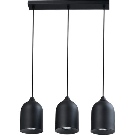 Lampada a sospensione nera metallo 46cm 3xGU10 Nilo (1/5)