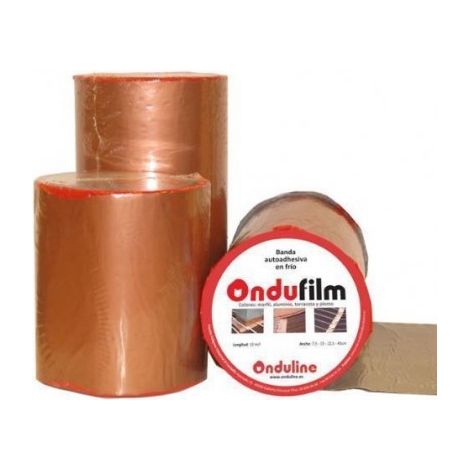 ONDUFILM TERRACOTA (rollo 15 cm x 10 m)