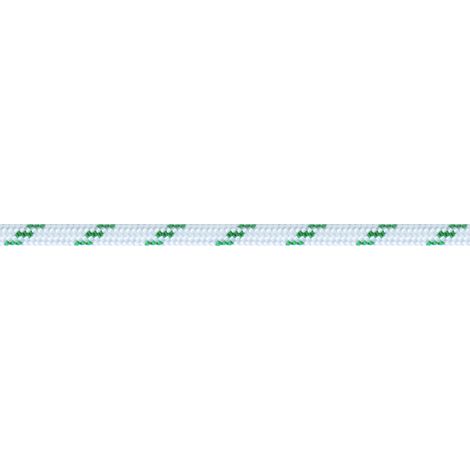 Corda in poliestere Ø 8 mm. bianco con segnalino verde 80 mt.