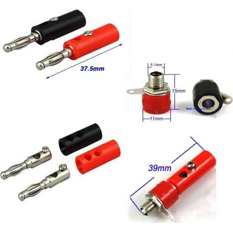 4mm fiche banane femelle Fiche Banane Connecteur Parleur Câble Connecteur 4mm Douille Banane adaptateur de terminal banane