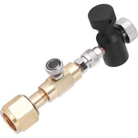 Adaptateur de Recharge pour Bouteille CO2 W21.8‑14 avec Soupape de Sûreté et Manomètre ASA 1500PSI (1/5)
