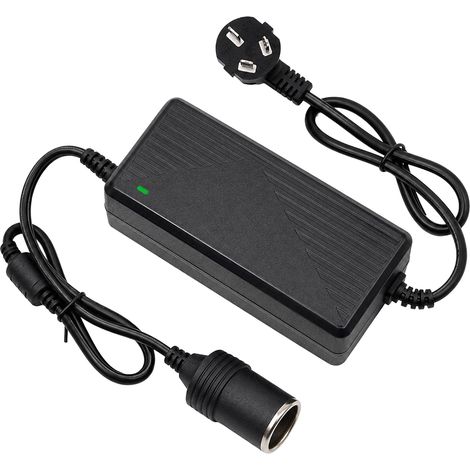 Adaptateur 12V 220V Prise Allume-Cigare Secteur, Convertisseur Secteur 12V 10A avec Prise Allume-Cigare Femelle, Adaptateur Secteur Voiture pour Appareils 12V Compatibles (1/5)