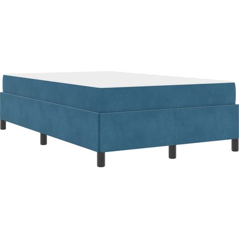 Maison Exclusive - Estructura de cama con colchón Azul Oscuro 120