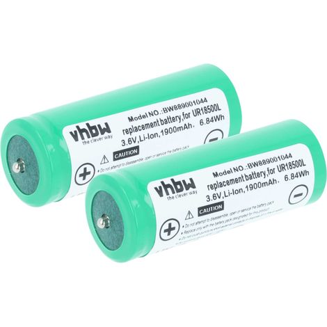 vhbw 2x Batteria compatibile con Braun Silk-épil Xpressive, 7 Dual Epilator (1900mAh, 3,6V, Li-Ion)