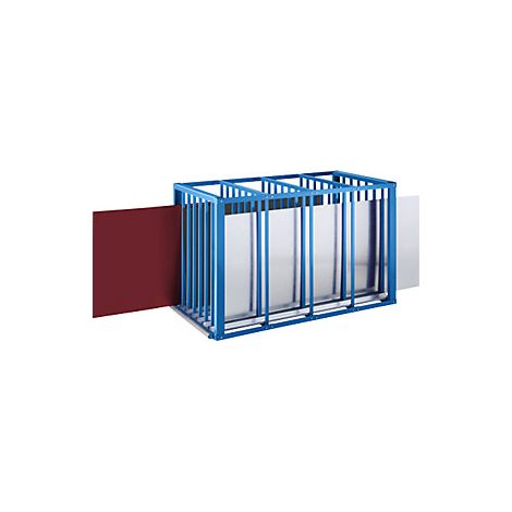 Caja para almacenar chapas  H x L x A 1250 x 1100 x 2000 mm 