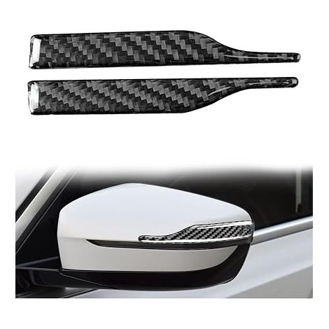 2 PCS Protecteurs De Bord Porte Protection des Rétroviseurs en Fibre De Carbone Protection Portiere Voiture Anti-Rayures Protecteur Garniture Autocollant Fibre De Carbone pour Rétroviseur (1/5)