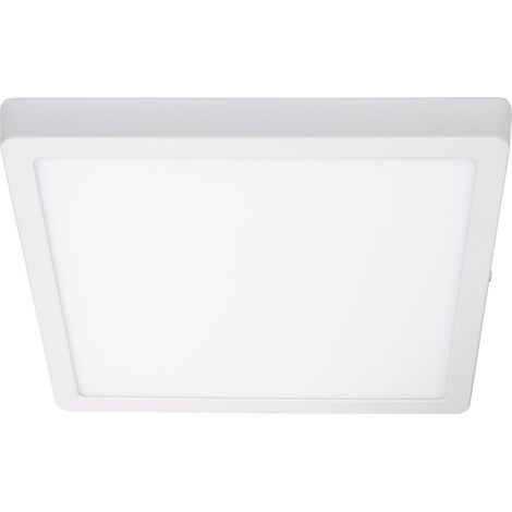 LED-Deckenleuchte 24W Eckig Aluminium 280x280 mm Slim CCT Wählbar Galán SwitchDimm Weiß