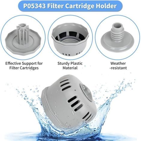 Pièce de rechange pour spa P05343, P6653, porte-cartouche filtrante compatible avec Best Way Cole Man SaluSpa, porte-cartouche filtrante uniquement pour spas Lay-Z-Spa, VI Spa, sans filtres inclus (1/5)