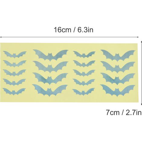 Autocollants repositionnables pour manche de guitare motif chauves-souris, stickers adhésifs pour guitares acoustique et électrique (1/3)
