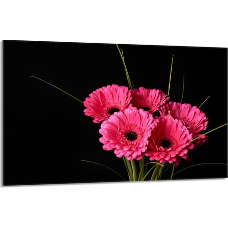 Glas-Herdplattenschutz 80x52 Gerbera (1/5)