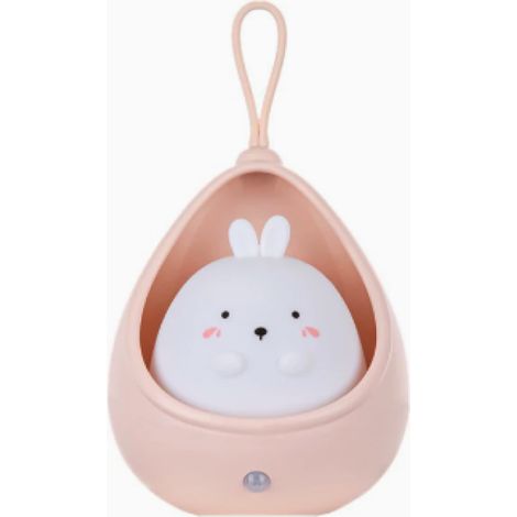 luz nocturna LED, gato de silicona azul, sensor táctil, control remoto, recargable por USB, para habitación infantil. (1/5)