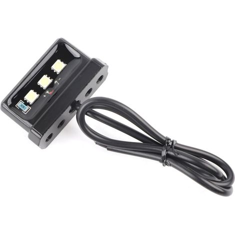 Fanale posteriore a LED universale per targa moto, compatibile con tutte le marche e modelli di moto (nero) -Crezuo