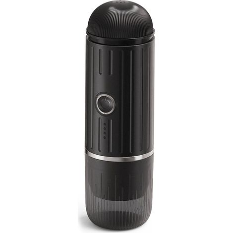 Macchina da caffè elettrica portatile - 19 bar - 100 W - Ricarica rapida USB-C - Riscaldamento wireless - 7500 mAh - Compatibile con capsule Nespresso - ABS/acciaio inossidabile 304 - 80 ml - Nero/Ros (1/4)