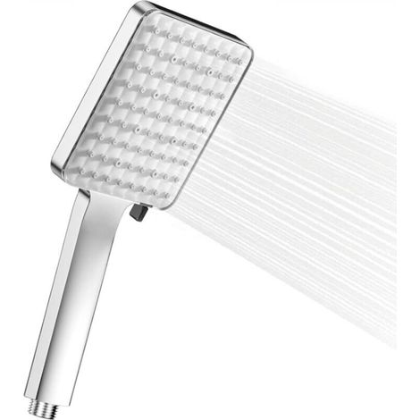 Shower Head - Water Saving - Increased Pressure - Rain Shower with 6 Spray Patterns - Handheld Shower Head - High Pressure - (Shower Head without Hose) (1/5)