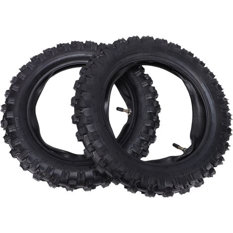 Reifensatz (2,5 bis 10 Zoll) für Geländefahrten, inklusive Schlauch, für Suzuki DRZ70 JR50 Dirt Bike (2,50-10 Zoll, 2,5/2,75-10 Zoll). (1/5)