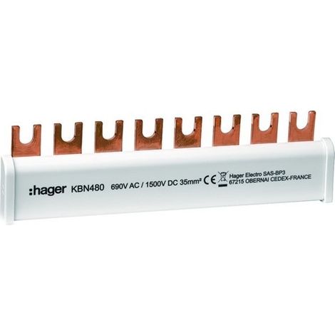 Barre de pontage 4P pour SPA180 - HAGER KBN480