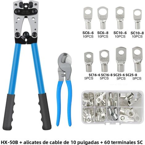 Outil de sertissage multifonctionnel pour tubes en acier au carbone et bornes de câbles de batterie. (1/4)