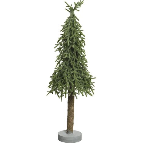 Alberello natalizio totalmente verde con glitter, decorazione da h 75 cm
