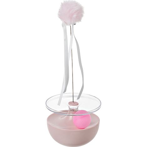 Jouet de balle pour chat, bâton de taquinerie interactif rotatif à 360 degrés pour chat, adapté aux chatons d'intérieur (1/3)