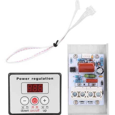 Régulateur Tension Numérique SCR 10000W AC 220V Variateur Vitesse Moteur Gradateur Thermostat Contrôle Puissance (1/5)