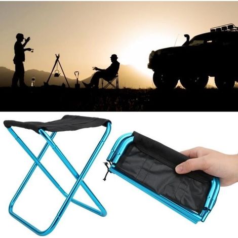 MSA Mini Folding Stool, Portable Outdoor Camping Aluminum Alloy Folding Chair for Fishing, Climbing, and Barbecue (1/4)
