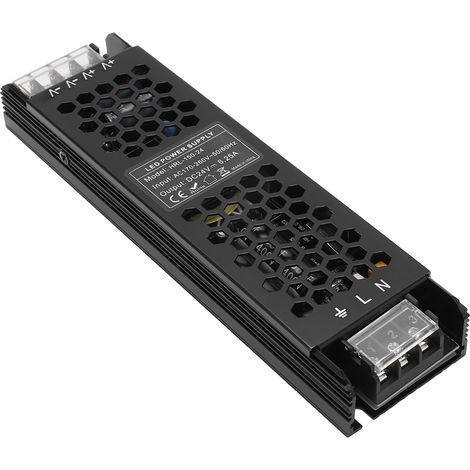Alimentation LED 150W 24V Ultra-Mince avec Refroidissement Actif pour Éclairage AC 170-260V (1/5)