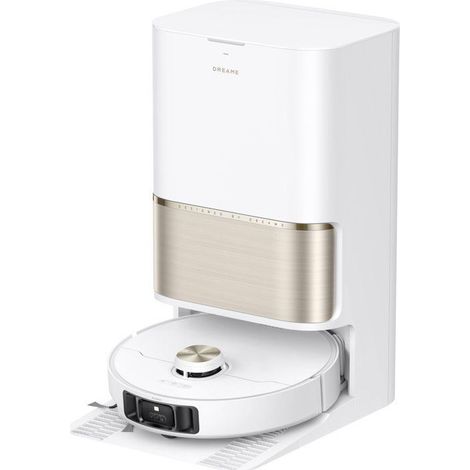 Dreame – Aspirateur robot laveur 30 000 Pa – Nettoyage automatique à 100 °C – Vidage automatique – Brosse duo démêlante – Technologie de bras flexible