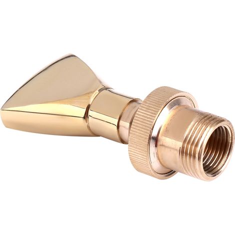 Buse de fontaine en laiton à jet plat 1/2" DN15 et 3/4" DN20, tête d'arrosage à pulvérisation en éventail pour bassin, jardin et piscine, pack de 2 tailles. (1/5)