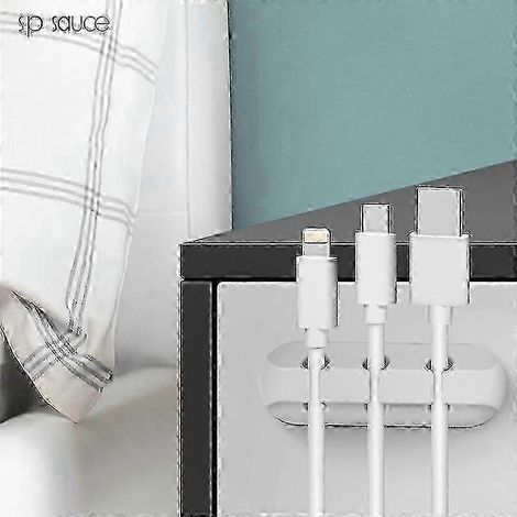 Mini supports de rangement de câbles avec clips adhésifs pour une organisation et une gestion optimales des cordons (1/2)