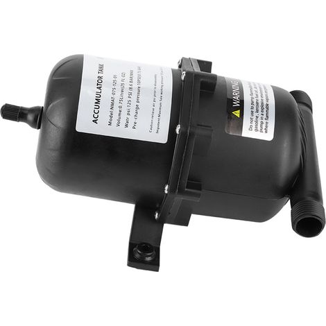 Réservoir sous pression avec régulateur de débit pour pompe à eau, 0,75 L, 125 PSI, étanche, pour bateaux, camping-cars et autres véhicules nautiques. (1/5)
