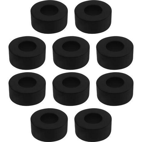 Lot de 10 entretoises plates en caoutchouc M10 20 mm OD 10 mm ID 8 mm d'épaisseur Rondelles rondes anti-vibrations pour robinet, tuyau, tuyau d'eau, accessoires de voiture (1/5)