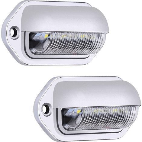 Feux arrière LED étanches 2PCS 12V/24V – 6 SMD blanc – Certification IP65 – Pour camions, remorques, motos et véhicules DC (1/5)